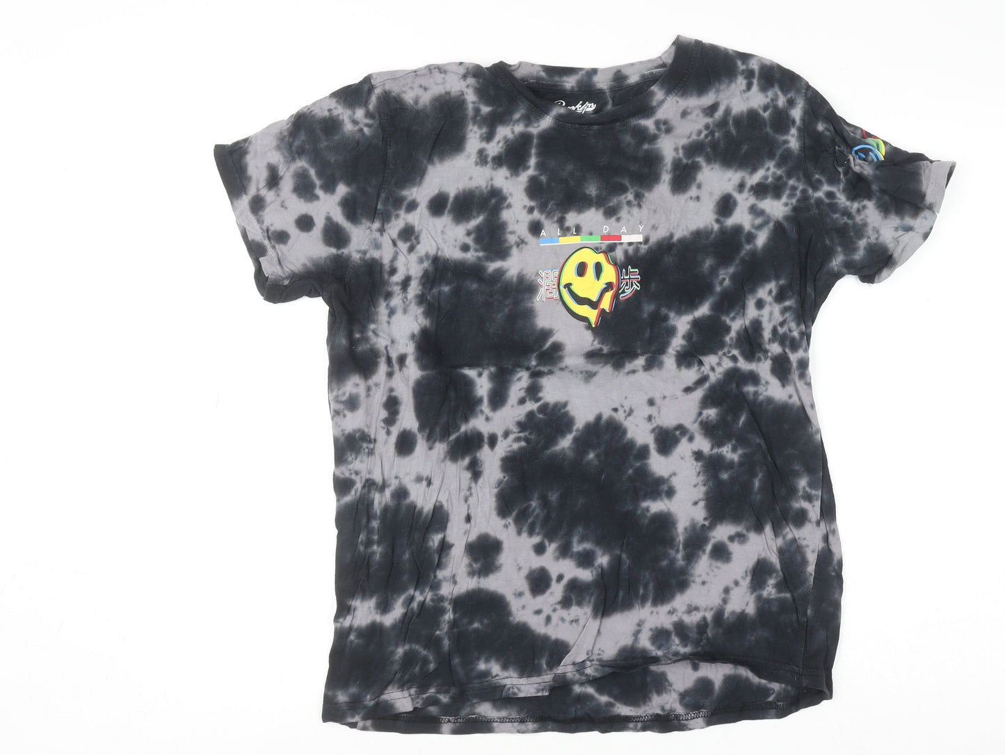 Brooklyn Cloth Men's Black Tie-Dye Graphic T-Shirt Size L
