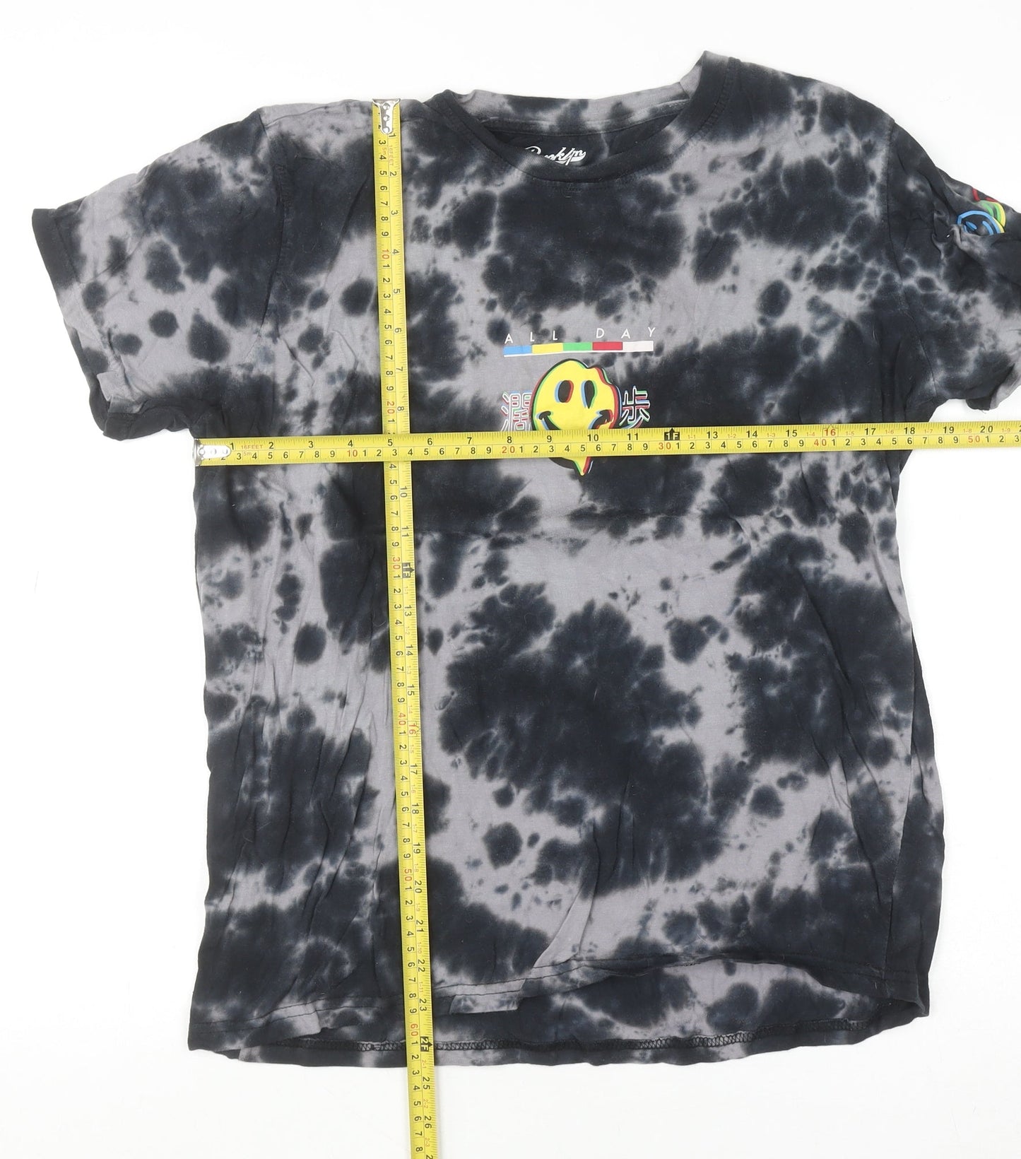 Brooklyn Cloth Men's Black Tie-Dye Graphic T-Shirt Size L