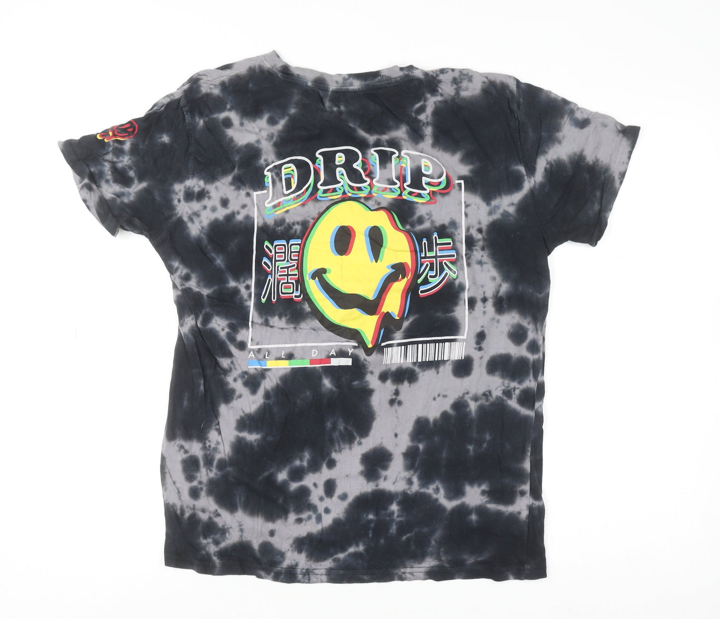 Brooklyn Cloth Men's Black Tie-Dye Graphic T-Shirt Size L