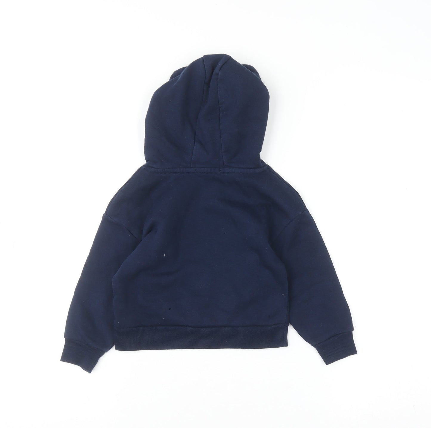 Primark Girls Blue Sparkle Hooded Pullover Jumper 18-24 Months