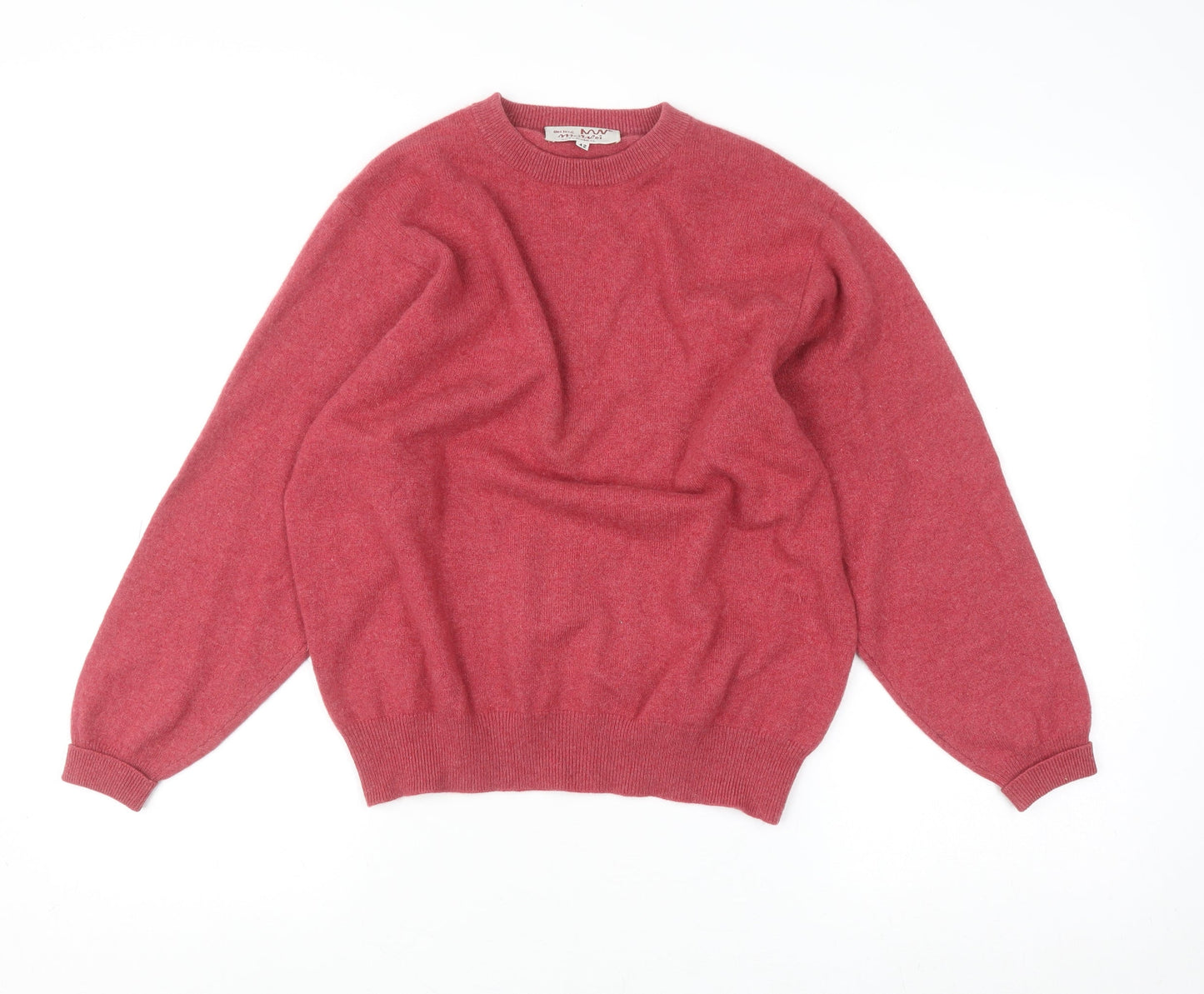Beijing MeiWei Women's Pink 100% Cashmere Crew Neck Jumper Size 14
