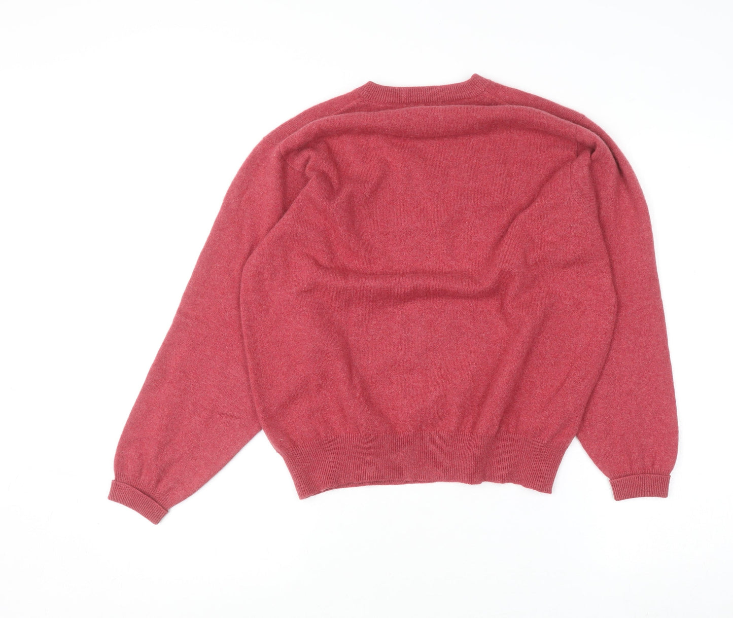 Beijing MeiWei Women's Pink 100% Cashmere Crew Neck Jumper Size 14