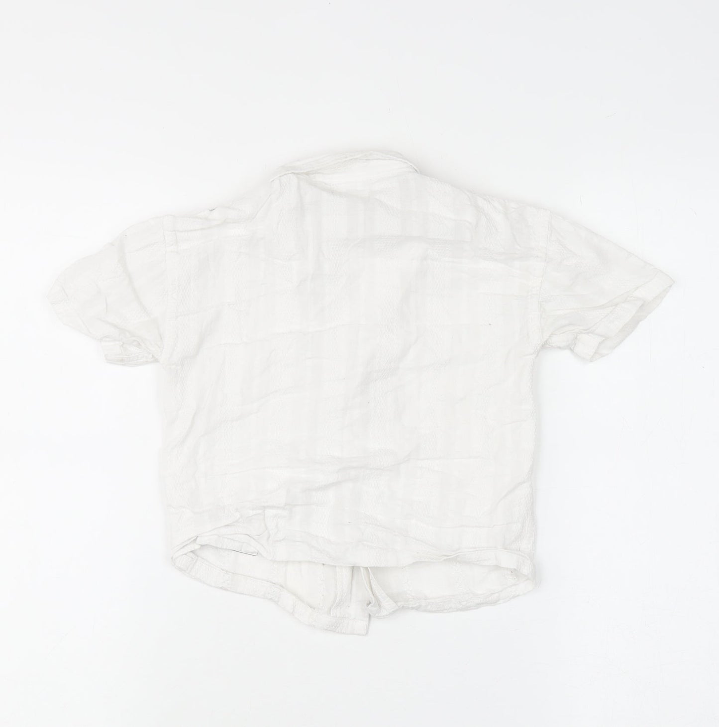 Next Boys White 2-3 Years Button-Up Short Sleeve Cotton Shirt