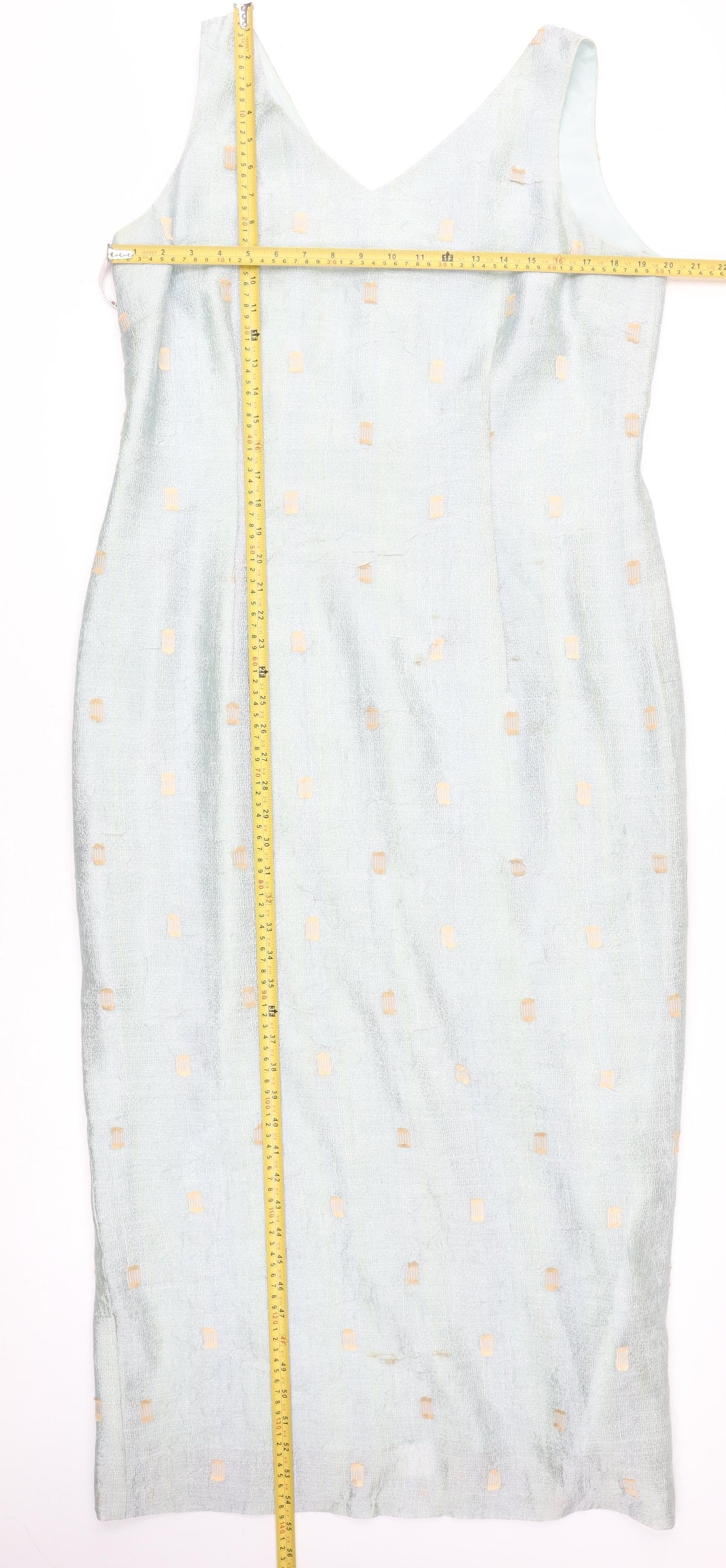 Libra Women Blue Size 16 V-Neck Sleeveless Sheath Dress