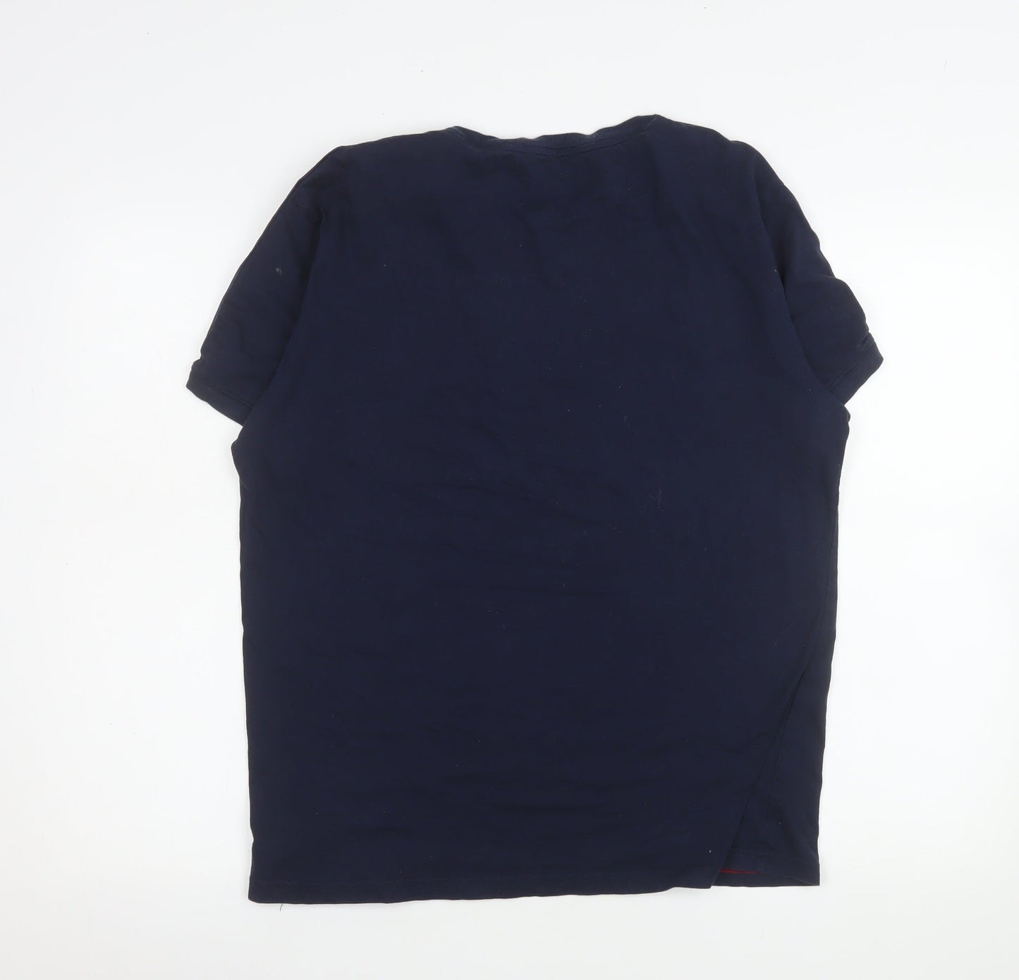 Tommy Hilfiger Men's Navy Short Sleeve Crew Neck Logo T-Shirt Size L