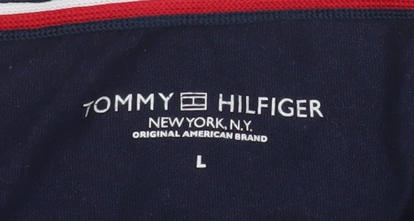 Tommy Hilfiger Men's Navy Short Sleeve Crew Neck Logo T-Shirt Size L