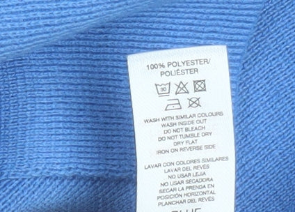 Gallery Women Blue Knit Button Basic Jacket L