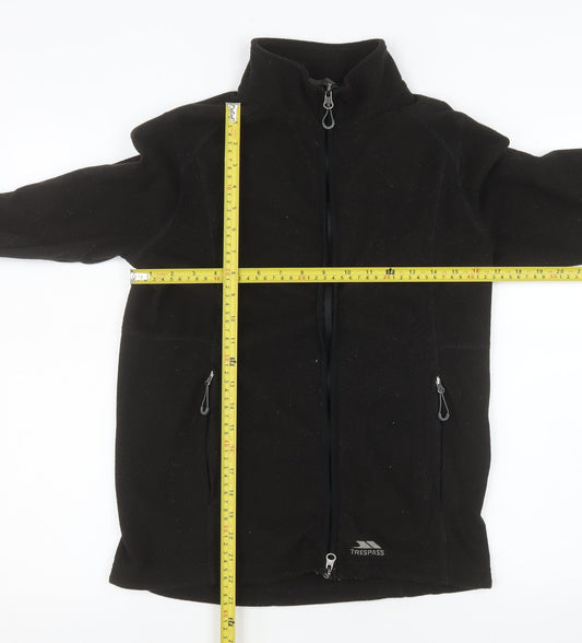 Trespass Women's Black Fleece Full Zip Jacket Size 10