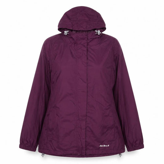 Peter Storm Women's Purple Waterproof Hooded Rain Jacket Size 16
