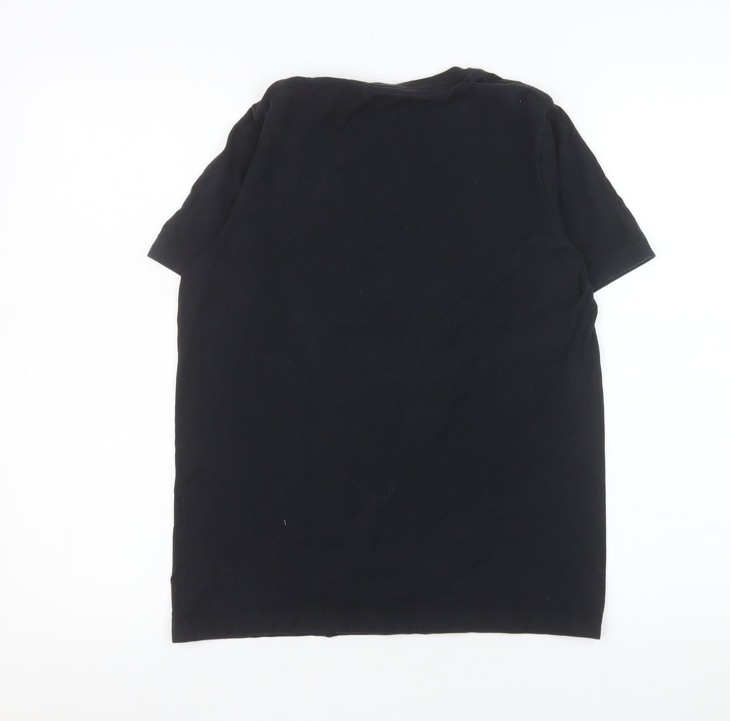 Nike Women Black Basic T-Shirt L Short Sleeve Crew Neck
