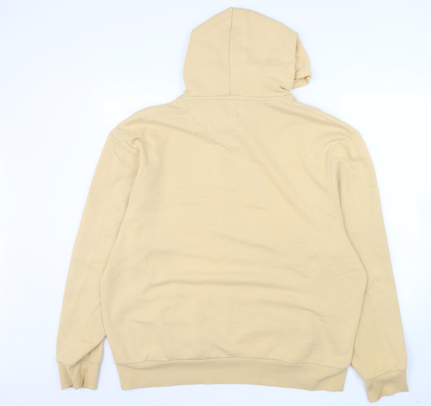 River Island Men's Beige Pullover Hoodie XL Cotton Blend