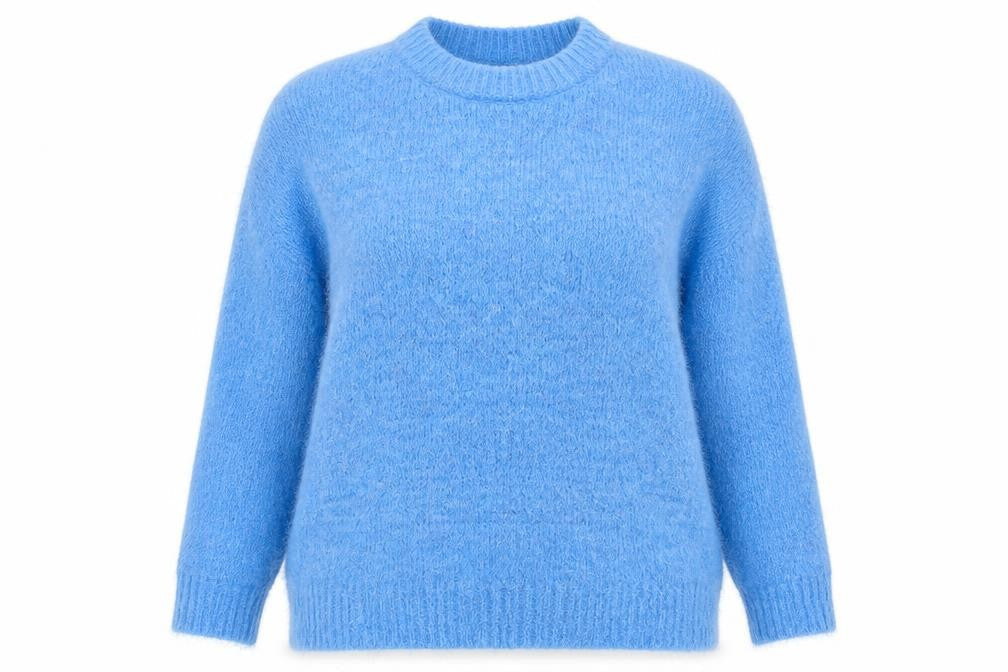 Gerard Women Blue Crew Neck Long Sleeve Pullover Jumper Size 16