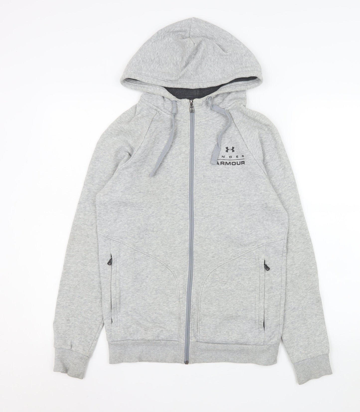 Under Armour Men's Grey XS Fitted Full Zip Hooded Jacket