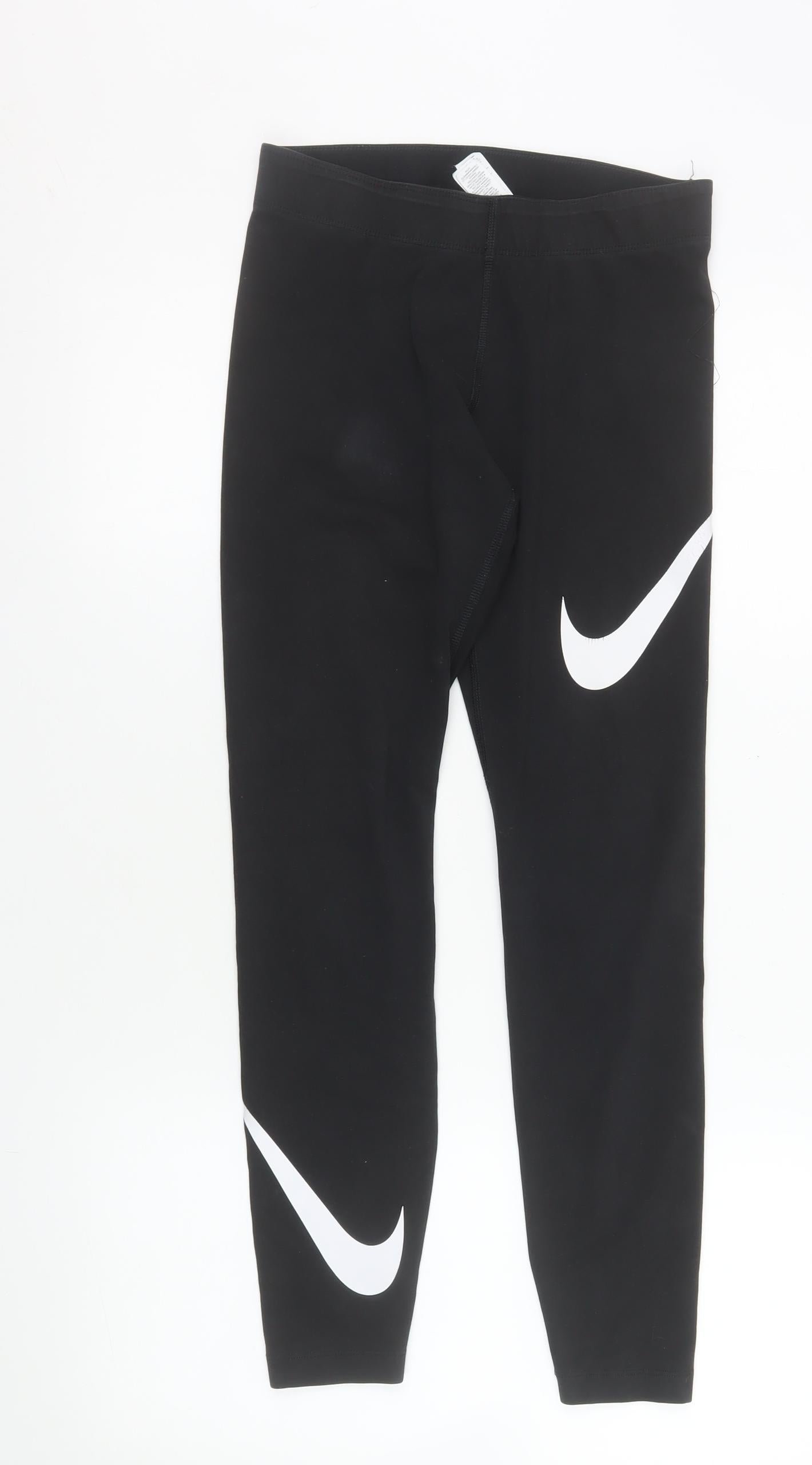 Nike Women's Black Slim Fit Cotton Blend Active Leggings Size S