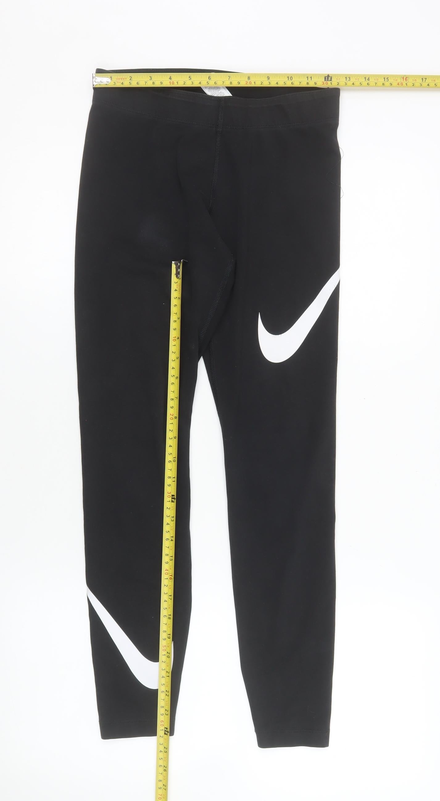 Nike Women's Black Slim Fit Cotton Blend Active Leggings Size S