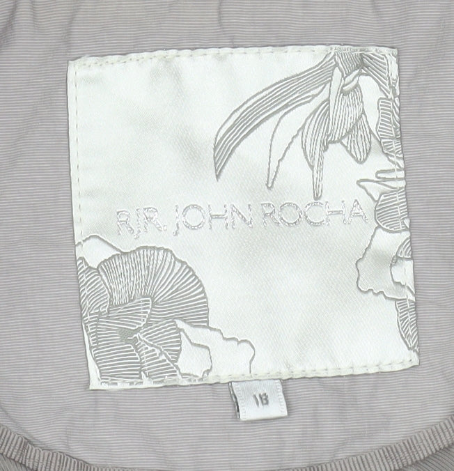 RJR John Rocha Women Grey Size 14 Lightweight Anorak Jacket