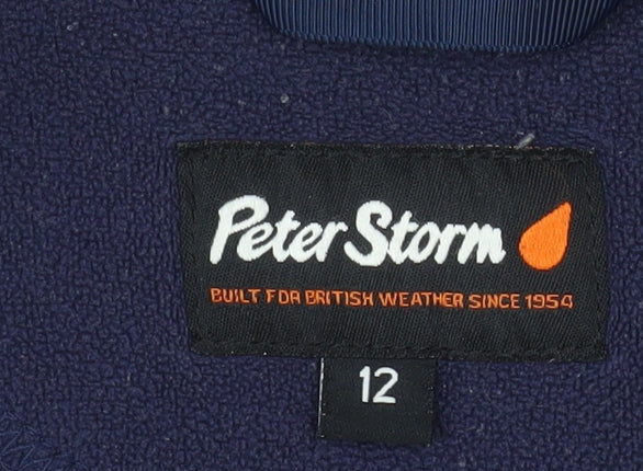 Peter Storm Women's Navy Fleece Pullover Sweatshirt Size 12