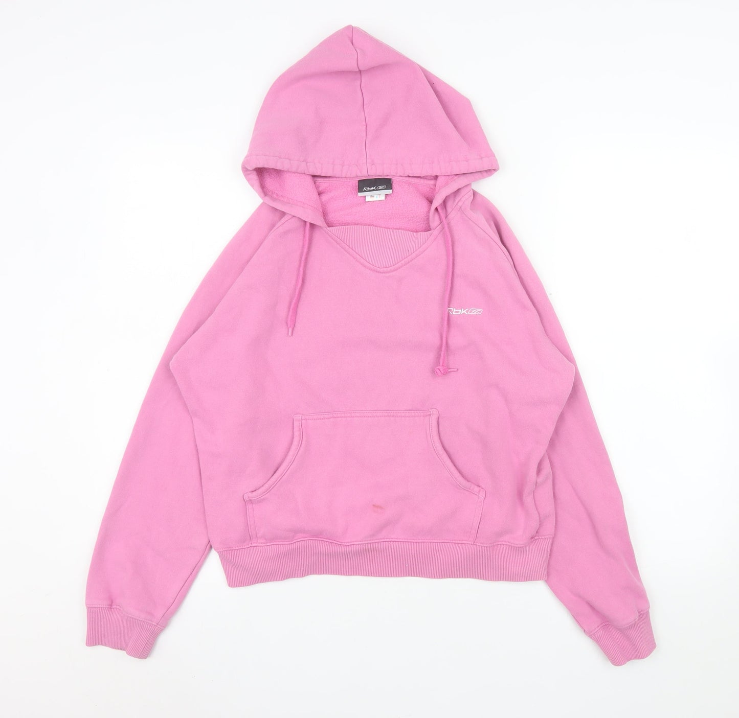 Reebok Womens Pink Hoodie Size 16 XL Pullover Cotton Blend