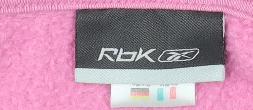 Reebok Womens Pink Hoodie Size 16 XL Pullover Cotton Blend