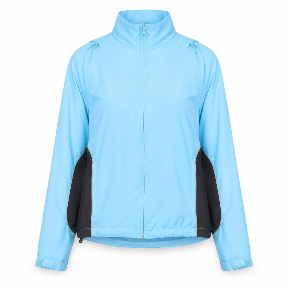 Front view of Crivit Sports Women's Blue Windbreaker Jacket, size 12