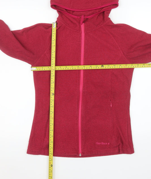 Peter Storm Women's Red Hooded Fleece Jacket Size 10
