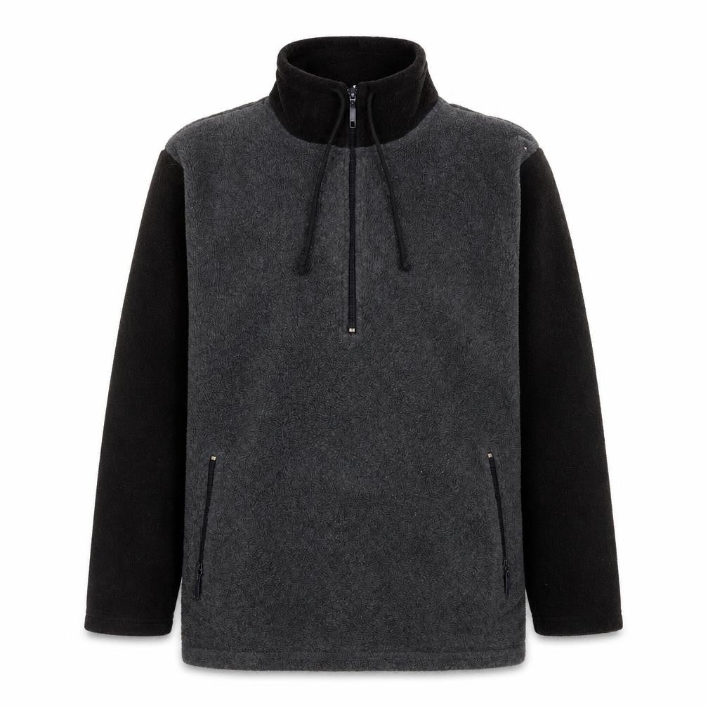 Ann Taylor Loft Unisex Grey Fleece 1/4 Zip Pullover Sweatshirt L