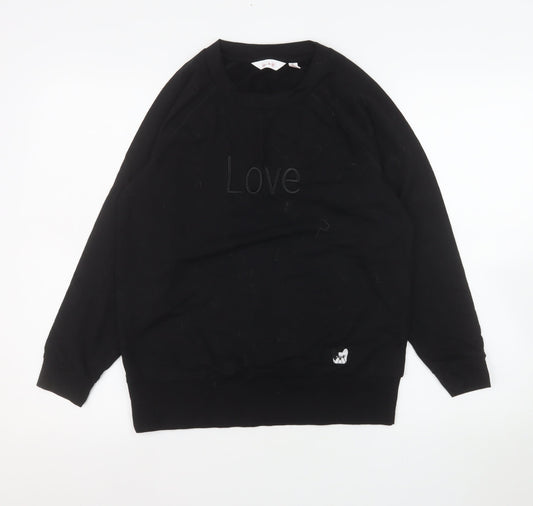 Ben de Lisi Women’s Black Love Pullover Sweatshirt Size S