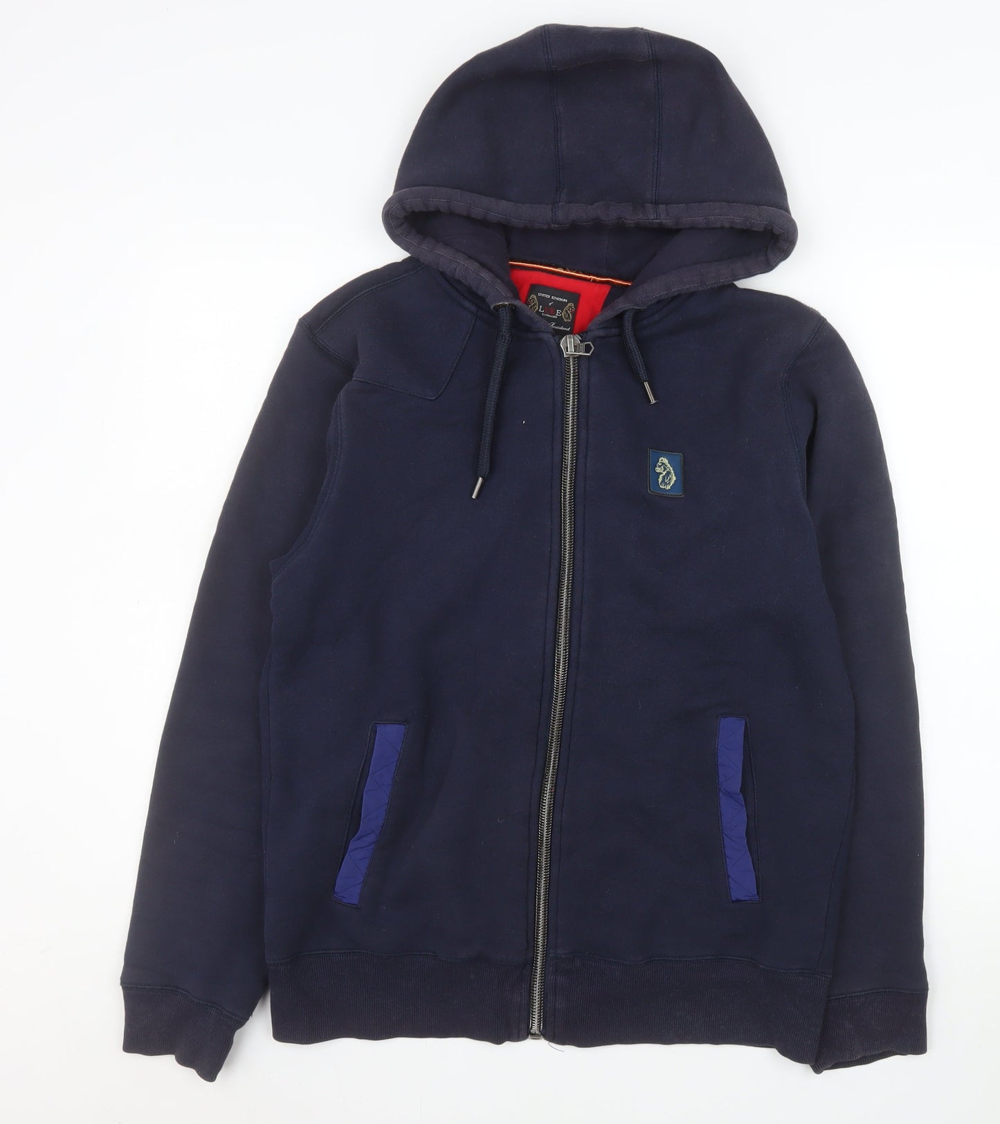 Luke Men's Blue Medium Hooded Full Zip Jacket