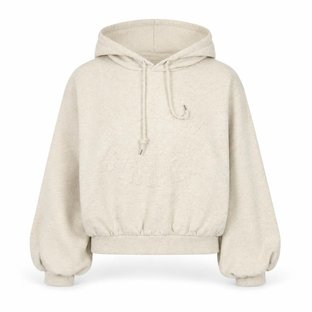 H&M Women’s Beige Pullover Hoodie Medium 60% Cotton Relaxed Fit