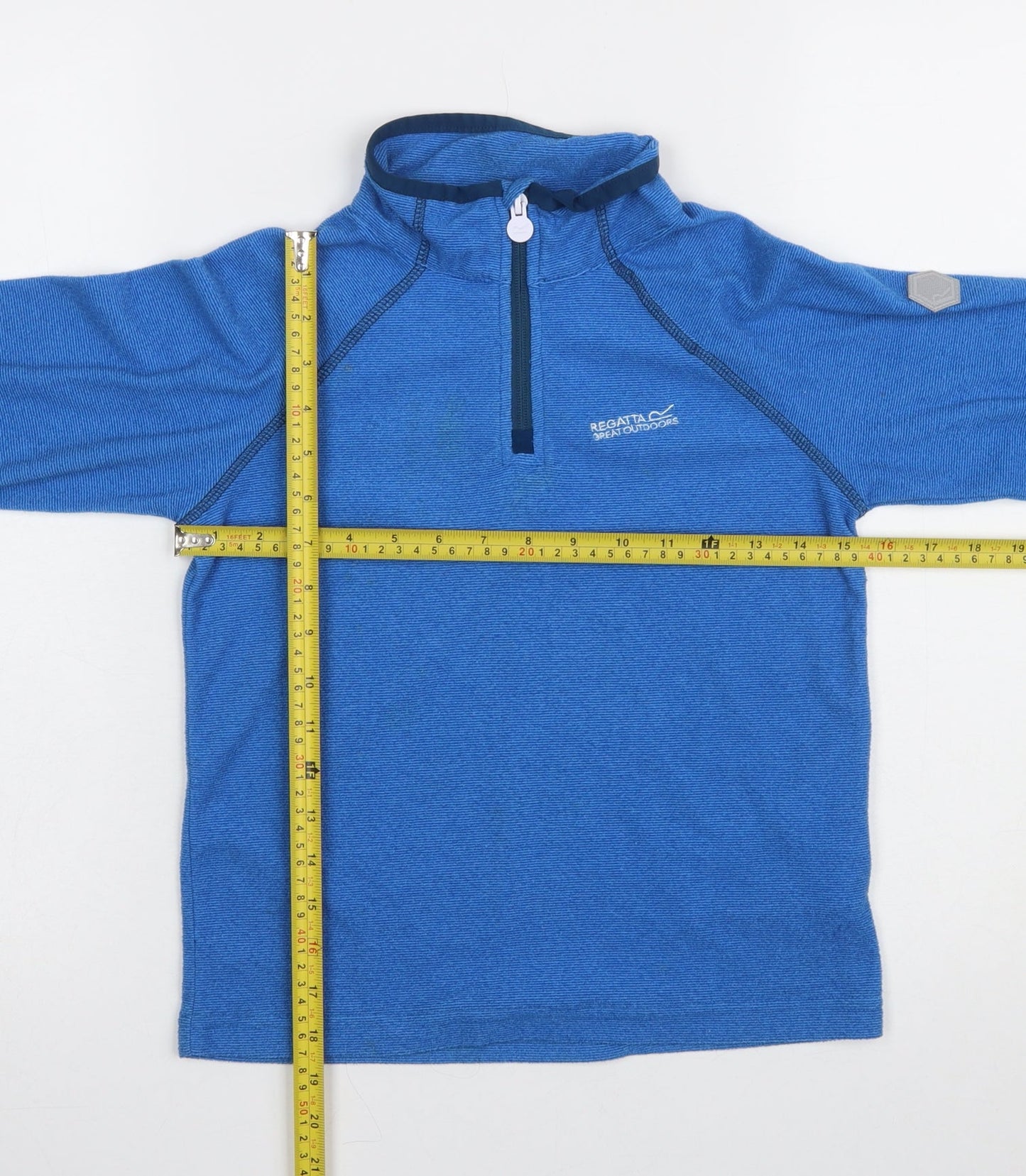 Regatta Boys Blue 9-10 Years Fleece Pullover Sweatshirt 1/4 Zip Outdoor Top
