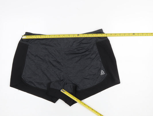 Reebok Women Grey Athletic Running Shorts XL