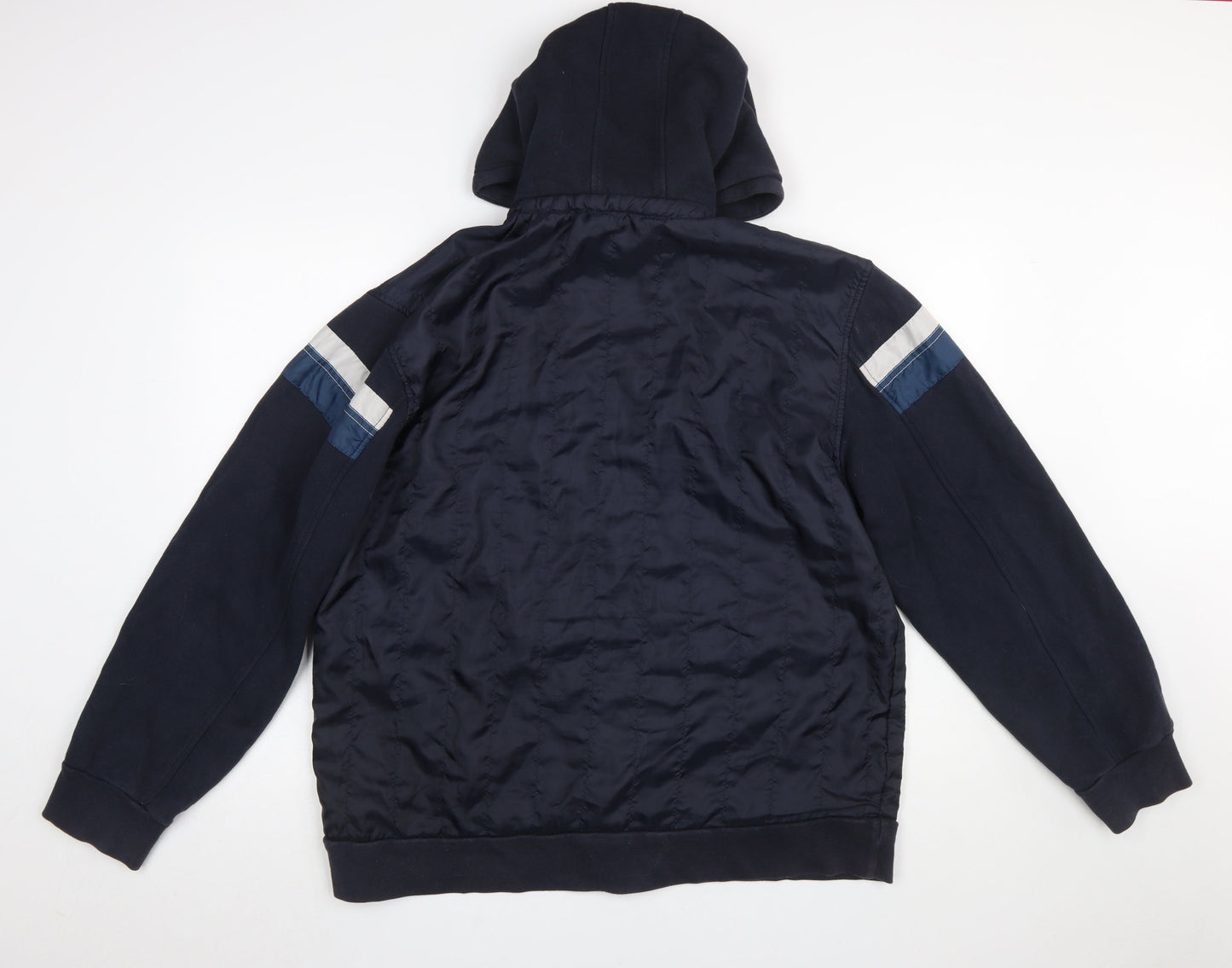 Next Men's Blue XL Full Zip Hooded Casual Jacket