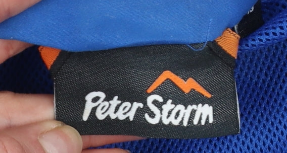 Peter Storm Boys Blue Hooded Waterproof Rain Coat Jacket 13 Years