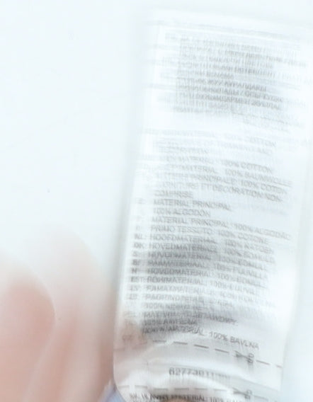 Adidas Men's Blue Cotton Crew Neck Logo T-Shirt Size L