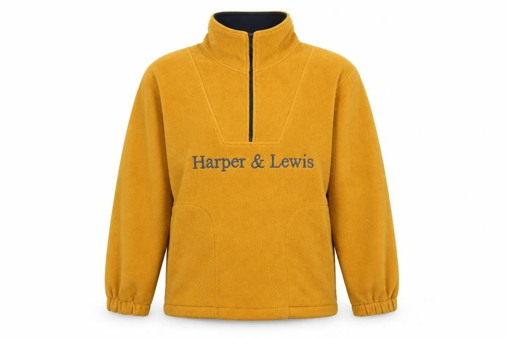 Harper & Lewis Womens Mustard Fleece Pullover Sweatshirt XS