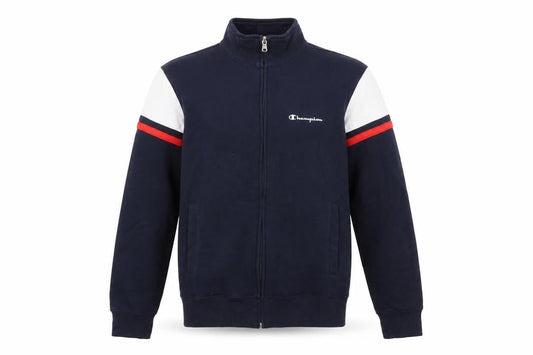 Champion Men's Blue Full Zip Sweatshirt Small Logo Sports Top