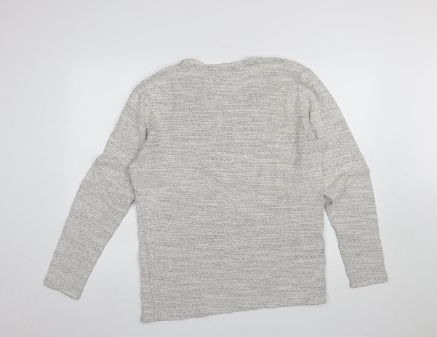 Jack & Jones Men's Grey Knit Pullover Sweatshirt L