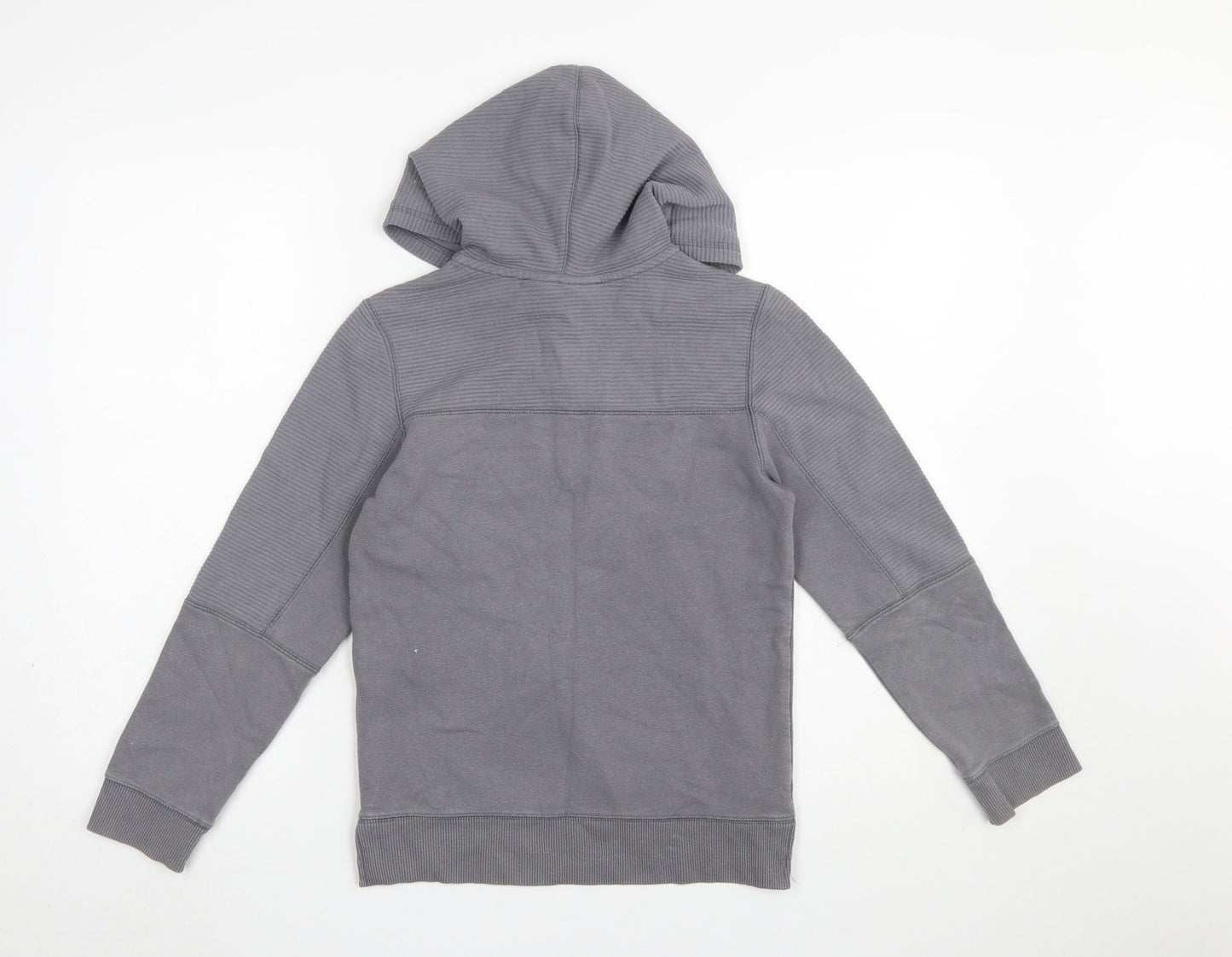 Under Armour Boys Grey Half Zip Hoodie Size 140 ColdGear Cotton Blend