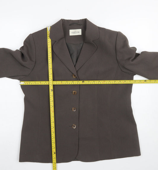 Eastex Women’s Brown Lined Single-Breasted Suit Jacket UK 14