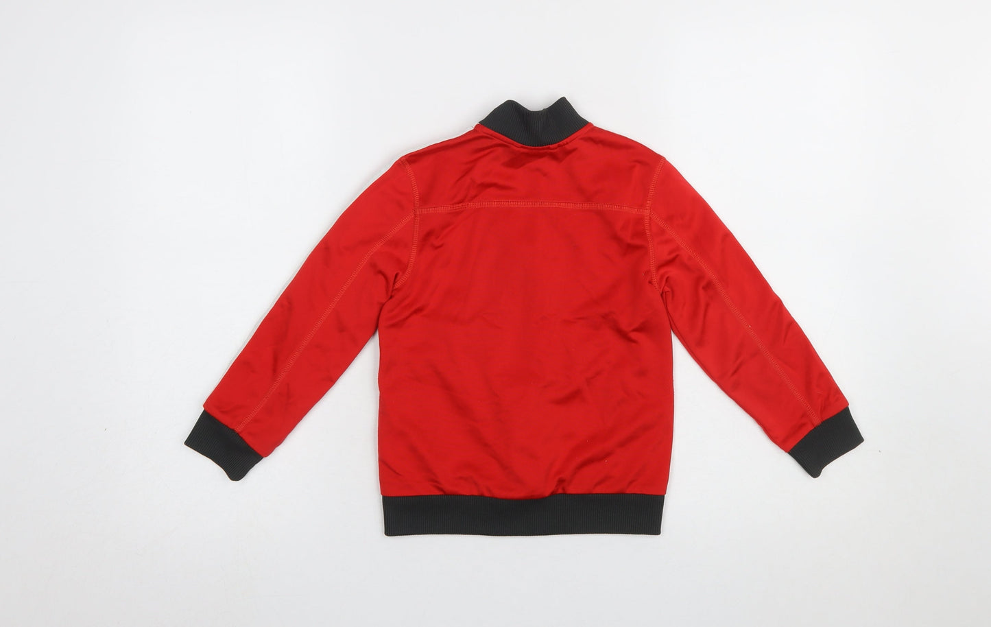Adidas Boys Red Full Zip Sweatshirt 6-7 Years Sports Jacket