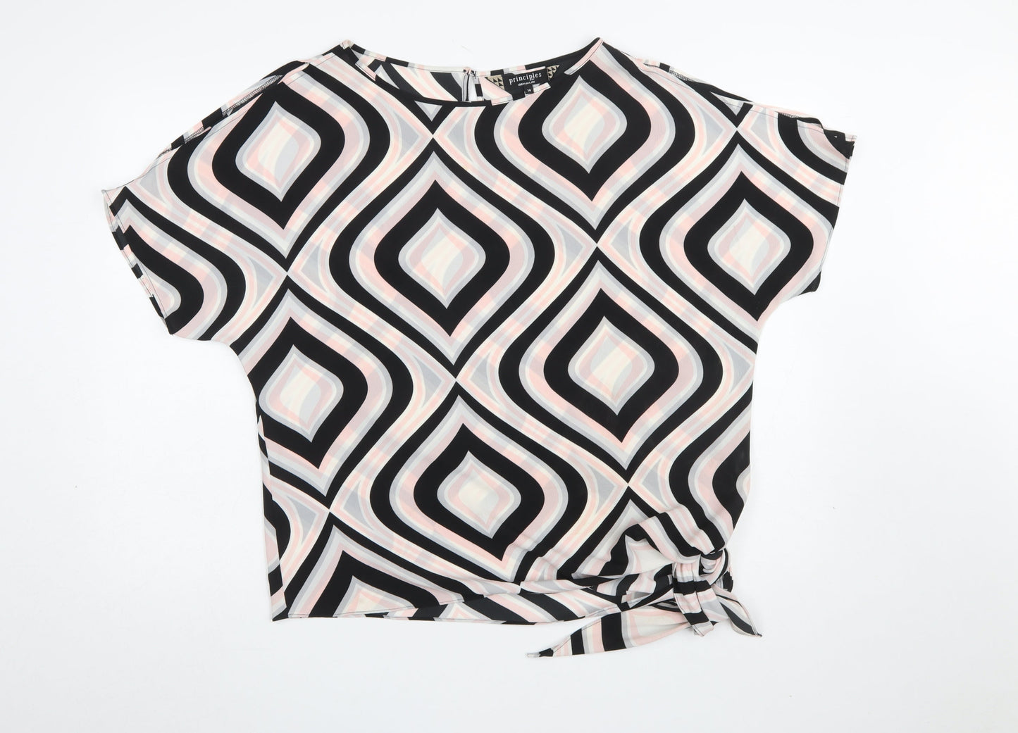 Principles by Ben de Lisi Womens Multicoloured Size 14 Geometric Tunic Blouse