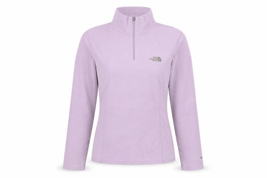 The North Face Women's Purple Fleece 1/4 Zip Pullover Sweatshirt S