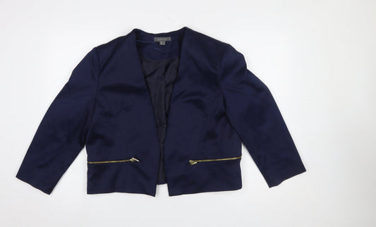 Atmosphere Women's Blue Cropped Shawl Blazer Size 18
