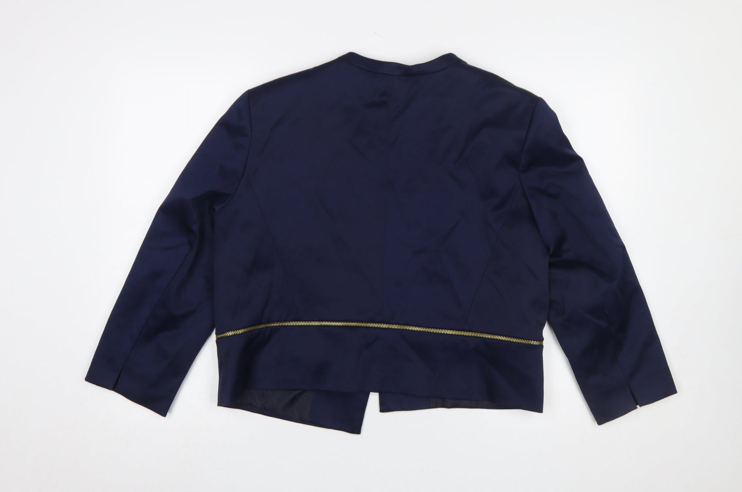 Atmosphere Women's Blue Cropped Shawl Blazer Size 18