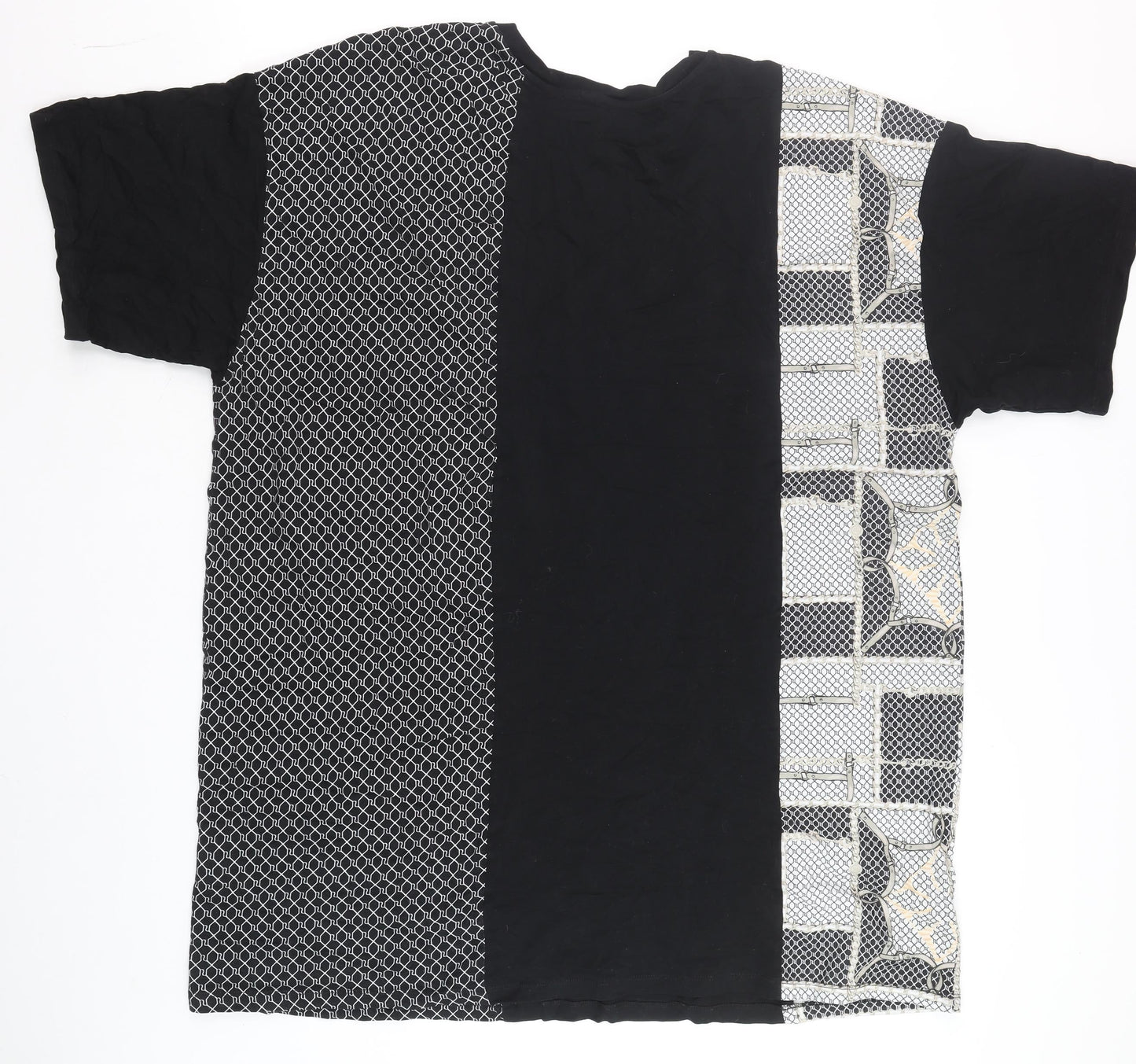 River Island Plus Women’s Black Colourblock Paris Couture T-Shirt Size 22