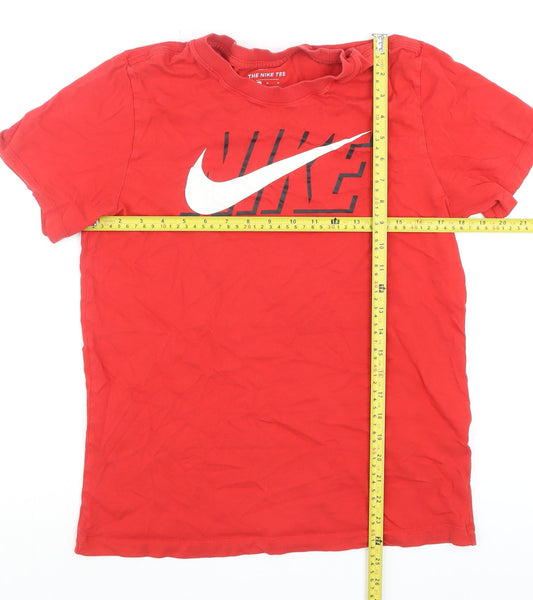 Nike Men's Red Short Sleeve Cotton Graphic Sports T-Shirt Medium