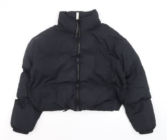 Fabletics Men's Black Puffer Jacket Size S Regular Fit Winter Coat