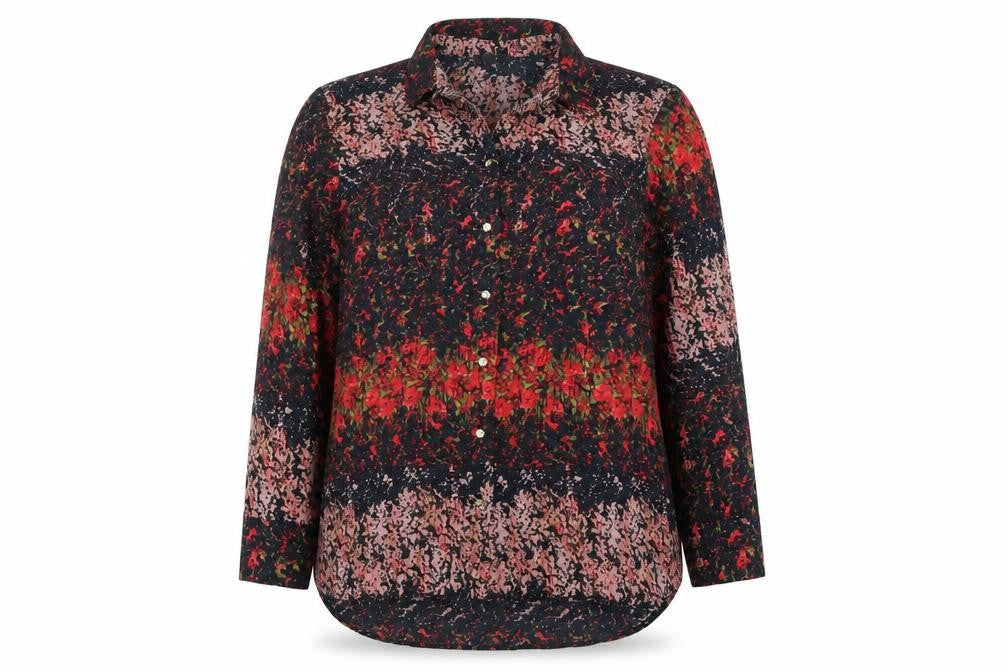 NEXT Womens Multicoloured Floral Button-Up Long Sleeve Shirt UK 12