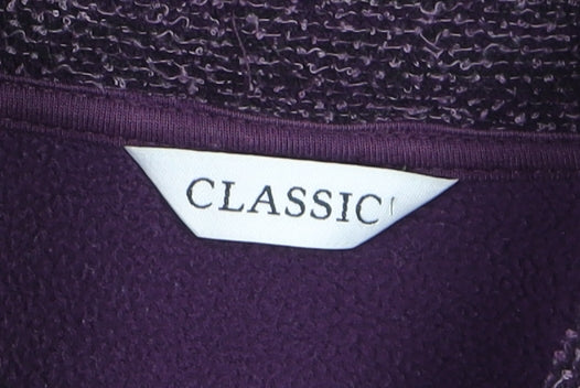 Marks and Spencer Women's Purple Classic Fleece Jacket Size 10
