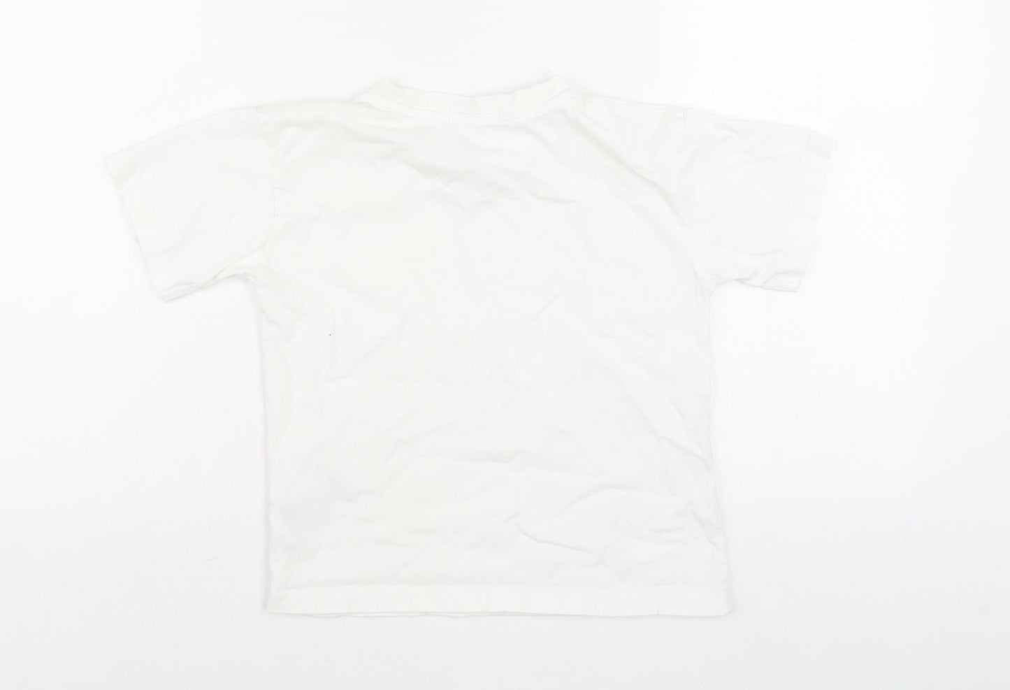 Calvin Klein Jeans Women's White Basic Logo Cotton T-Shirt Size 6